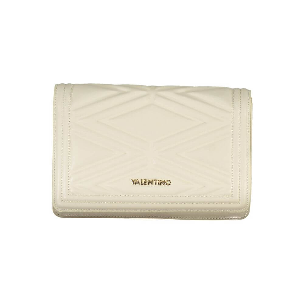 Mario Valentino Beige Polyethylene Handbag with adjustable strap and logo