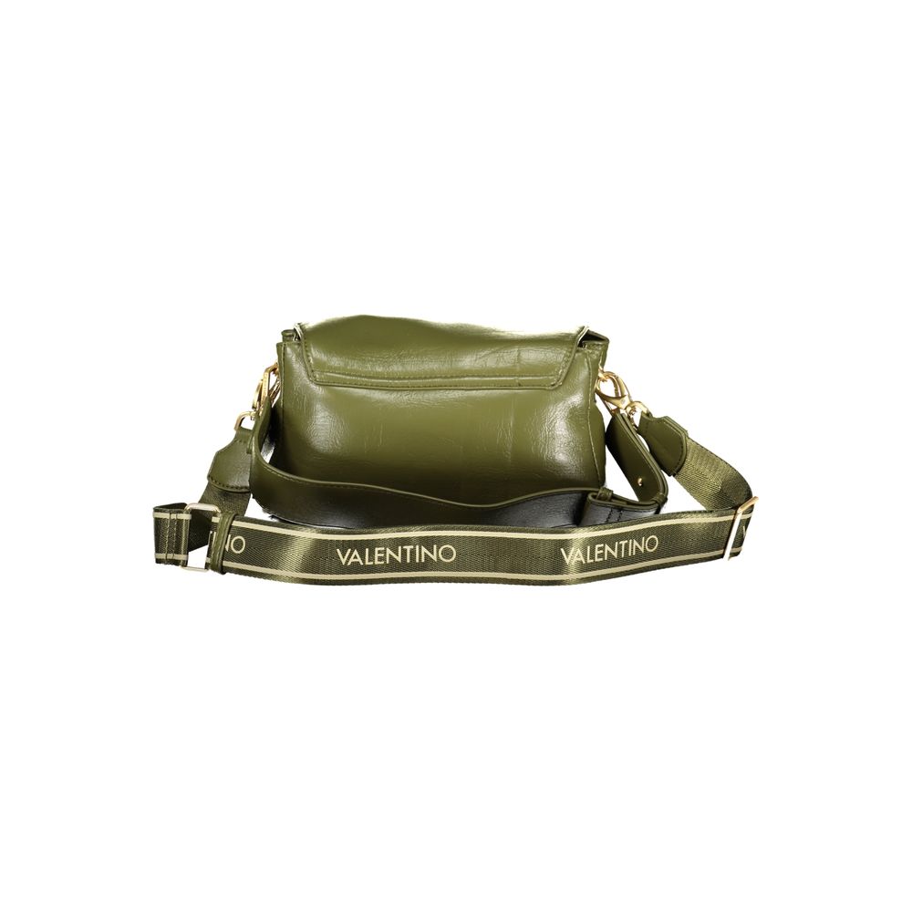 Mario Valentino Green Polyethylene Handbag with removable handle, adjustable strap, and multiple compartments.