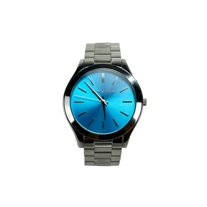 Michael Kors Slim Runway Stainless Steel Watch Blue Silver MK3292 NO BOX, 42mm case, water resistant 50m, minimalistic design