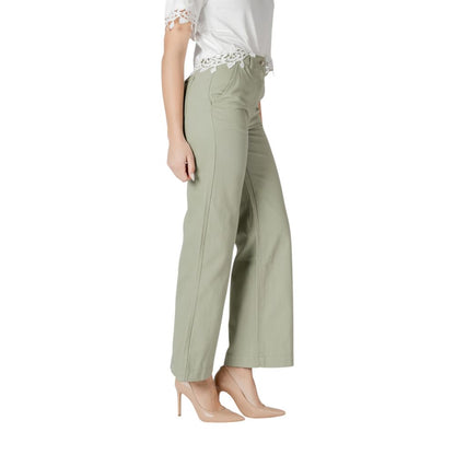 Morgan De Toi Green Cotton Relaxed Fit Jeans