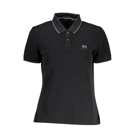 Napapijri Black Cotton Polo Shirt