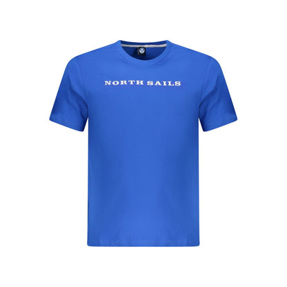 North Sails Blue Cotton Men TShirt with logo on chest.