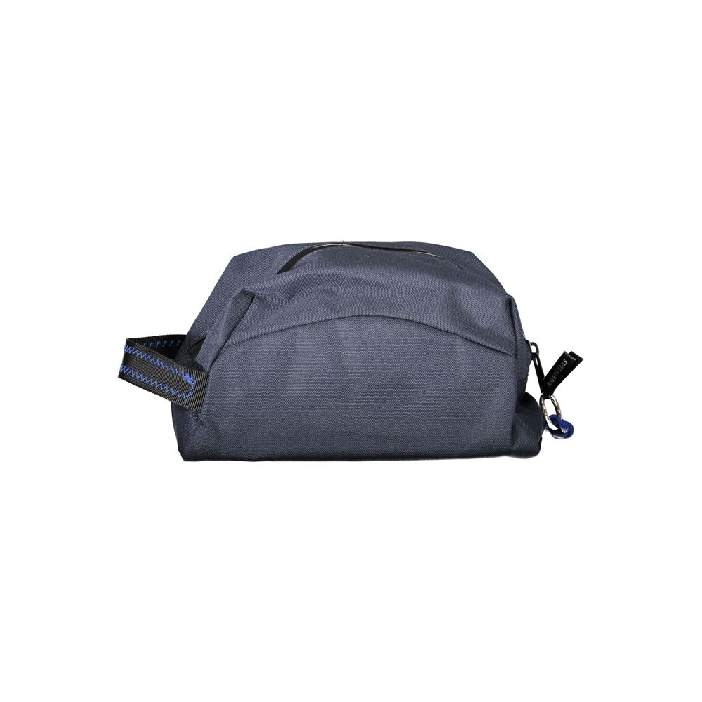 North Sails Blue Polyester Men Beauty Case with handle and zip closure, featuring nautical design accents for stylish travel organization.