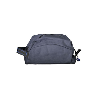 North Sails Blue Polyester Men Beauty Case with handle and zip closure, featuring nautical design accents for stylish travel organization.