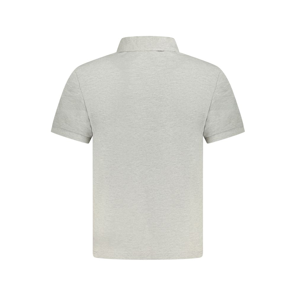 Back view of North Sails Brown Cotton Men Polo Shirt showcasing design and fabric details.