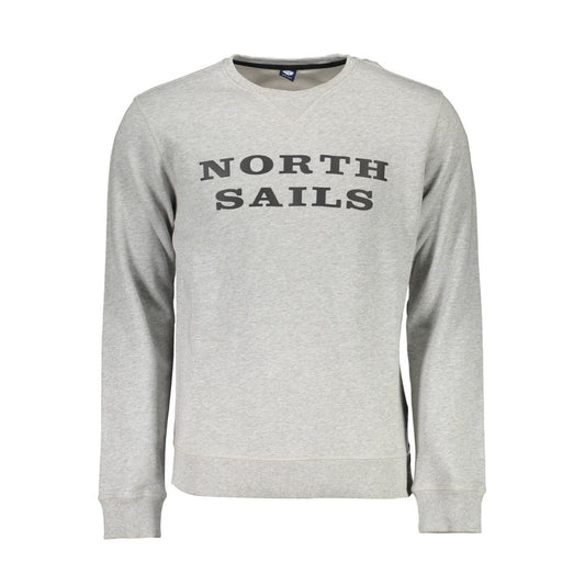 North Sails Gray Organic Cotton Men Sweater