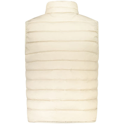 Rear view of Norway 1963 Beige Polyamide Men Jacket showcasing quilted design and collar.