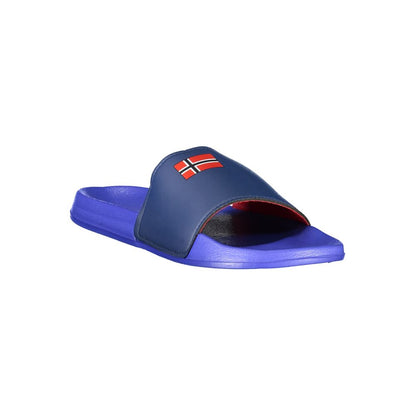 Norway 1963 Blue Plastic Men Sandal with vibrant design and iconic logo