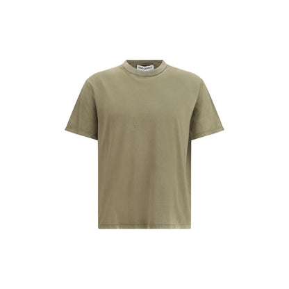 Our Legacy Green Cotton T-Shirt with ribbed crew neck and vintage design for a timeless, versatile casual look; perfect for AW25 season.
