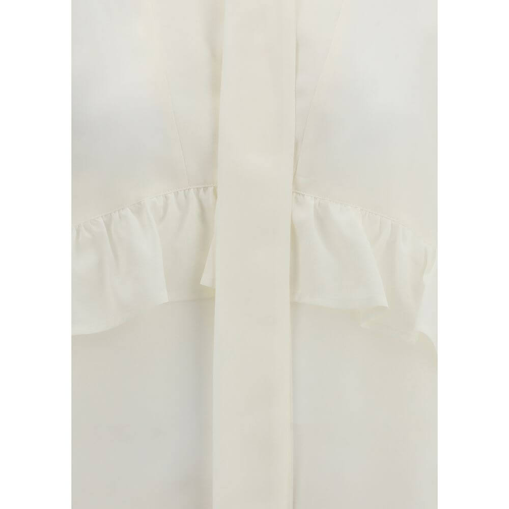 P.A.R.O.S.H. Cream Silk Blouse
