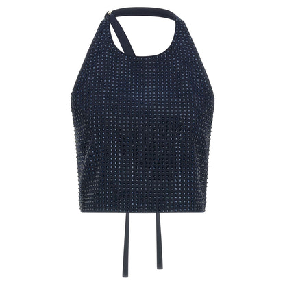 PINKO Blue Polyester Tank Tops