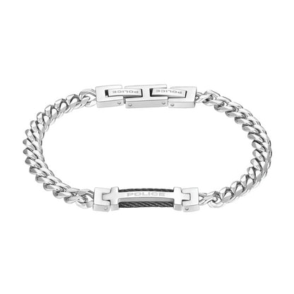 POLICE JEWELS JEWELRY Mod. PEAGB0010101 silver bracelet with modern design
