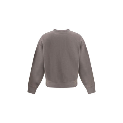 Back view of Palm Angels Brown Cotton Sweatshirt with ribbed cuffs and hem.