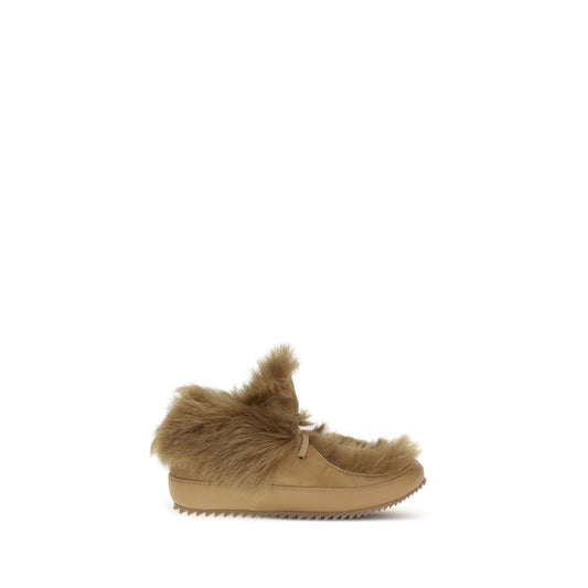 Pedro García Beige Leather Ankle Boots with fur lining and knurled sole for fall-winter 2025, offering style and comfort for colder days.