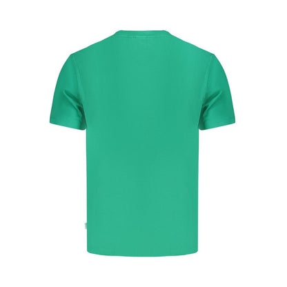Pepe Jeans Green Cotton T-Shirt with short sleeves, crew neck, printed logo, made from 100% sustainable cotton.