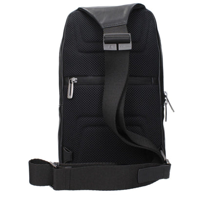 Piquadro Black Leather Crossbody Bag