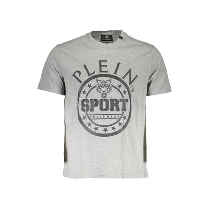 Plein Sport Brown Cotton Men T-Shirt featuring a classic crew neck and logo design, showcasing trend-setting style and bold luxury.