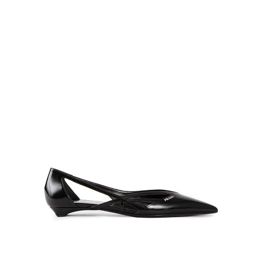 Prada Black Calfskin Ballet Flats