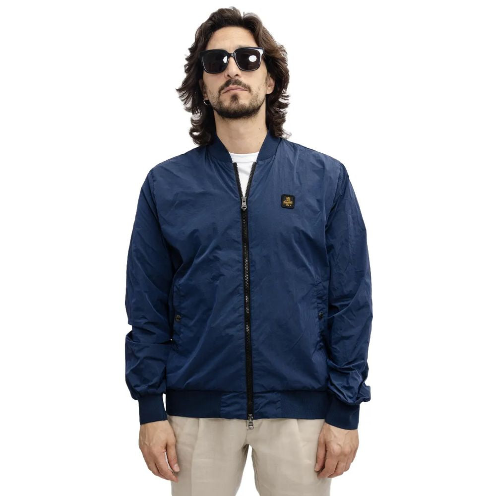 Refrigiwear Blue Nylon Men's Bomber Jacket