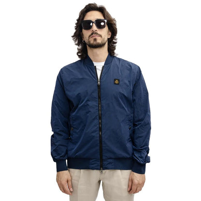 Refrigiwear Blue Nylon Men's Bomber Jacket