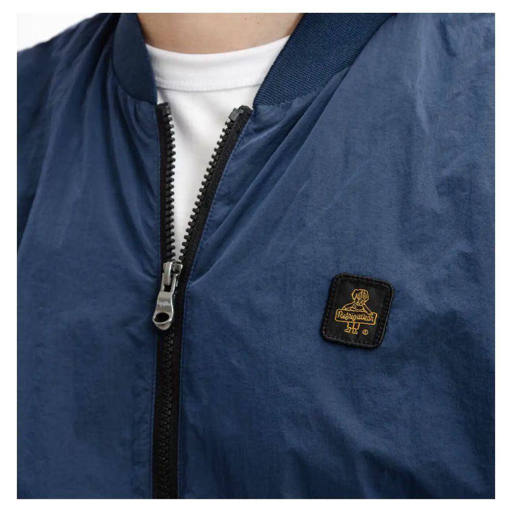 Refrigiwear Blue Nylon Men's Bomber Jacket