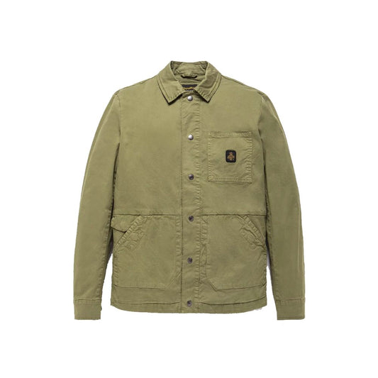 Refrigiwear Green Cotton Men Jacket