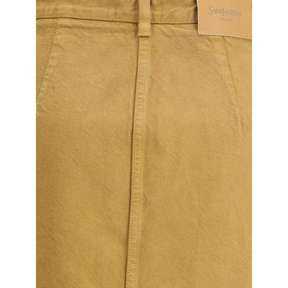 Saint Laurent Beige Denim Skirt