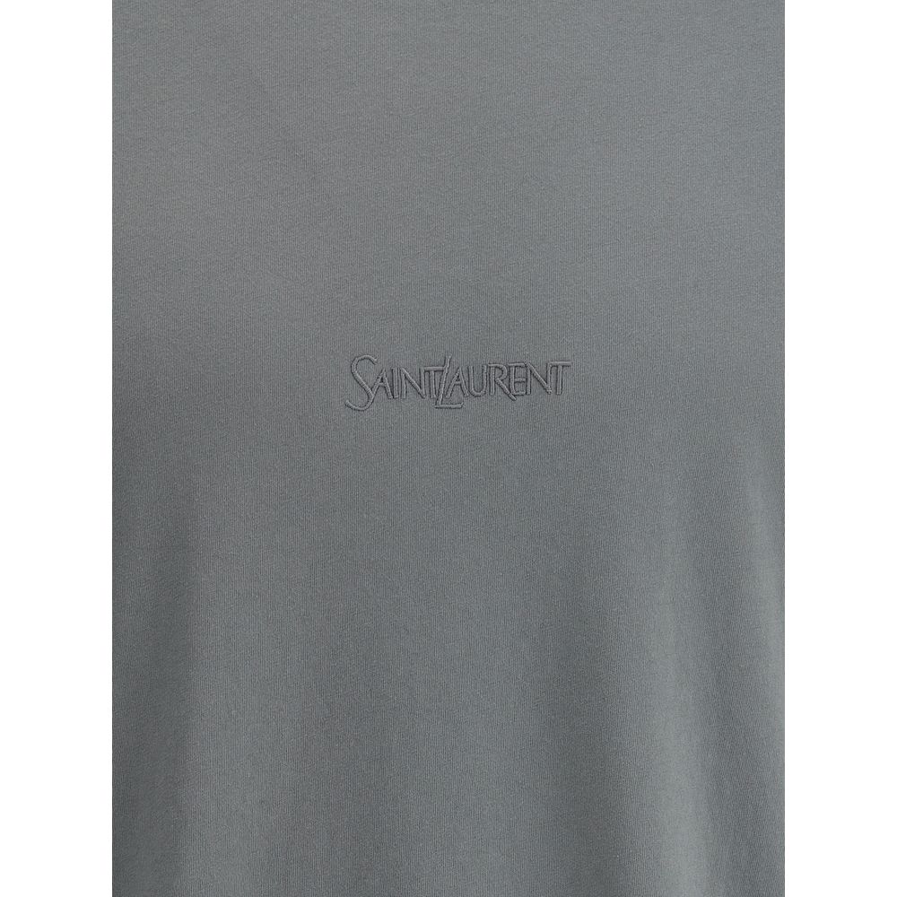 Saint Laurent Green Cotton T-Shirt