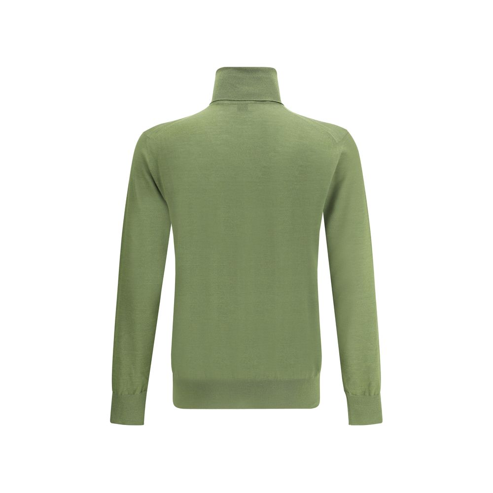 Saint Laurent Green Wool Turtleneck