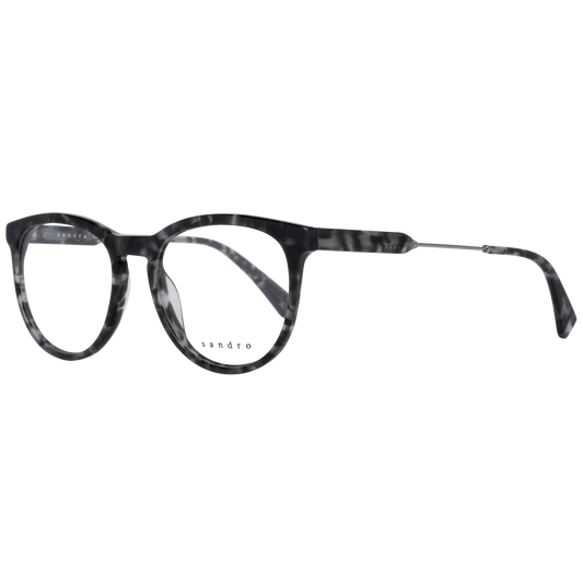 Sandro Gray Plastic Glasses (Frames) for men, full-rim style with grey plastic material, size 51-18-145, includes branded case.