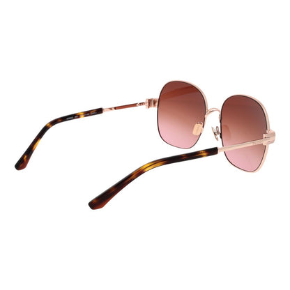 Sandro Rose Gold Acetate Sunglasses with pink gradient lenses and full-rim style, women's fashion eyewear in rose gold acetate frame.