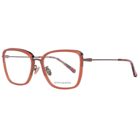 Scotch & Soda Red Women Glasses Frame in metal and plastic, full-rim square style with demo lenses.