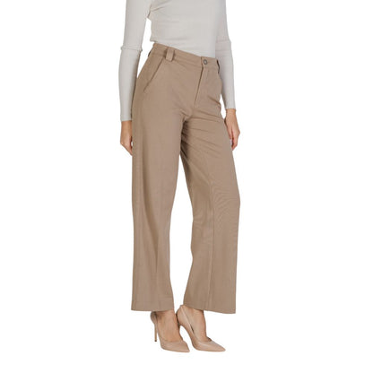 Street One Beige Viscose Casual Pants