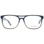 Ted Baker Green Men Glasses Frame, full-rim aviator style, plastic material, demo lenses, includes branded case, spring hinge, size 56-16-145