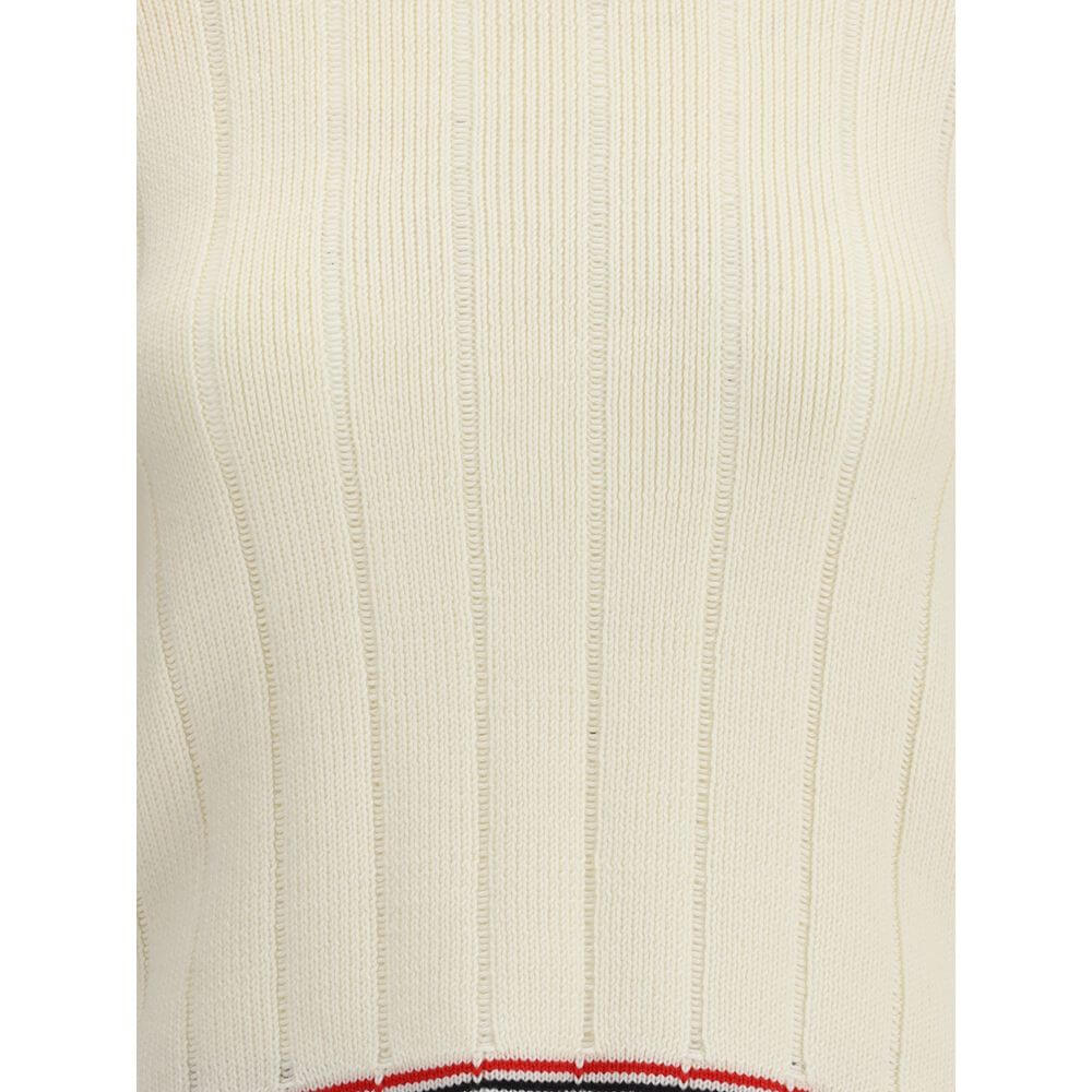 Thom Browne Cream Fleece Wool Sweatshirt