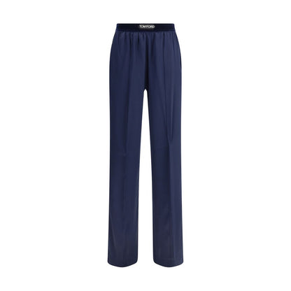 Tom Ford Blue Elastane Casual Pants