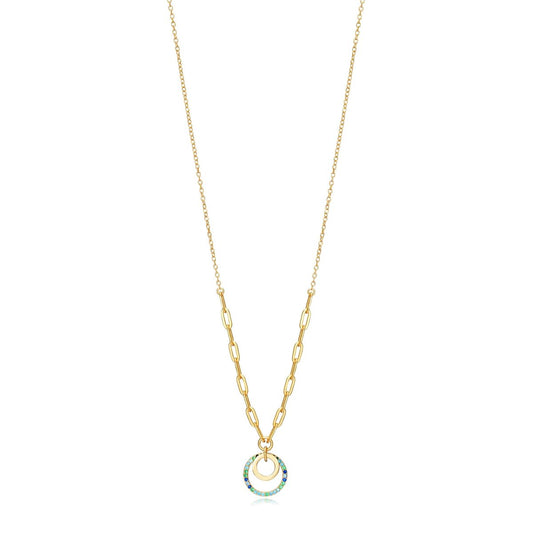 VICEROY JEWELS Mod. 13052C100-32 silver necklace with mineral dial and quartz movement, 42 mm case, 3 ATM water resistance, in official box.