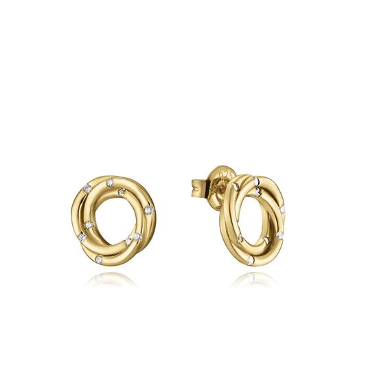 Gold earrings with embedded diamonds, product model VICEROY JEWELS Mod. 13067E100-30, for ladies, in silver 925° material.