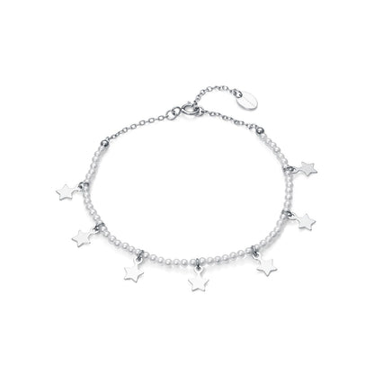 VICEROY JEWELS Mod. 13204P000-90 silver bracelet with star charms, quartz analog movement, multifunction, 10 ATM water resistant.