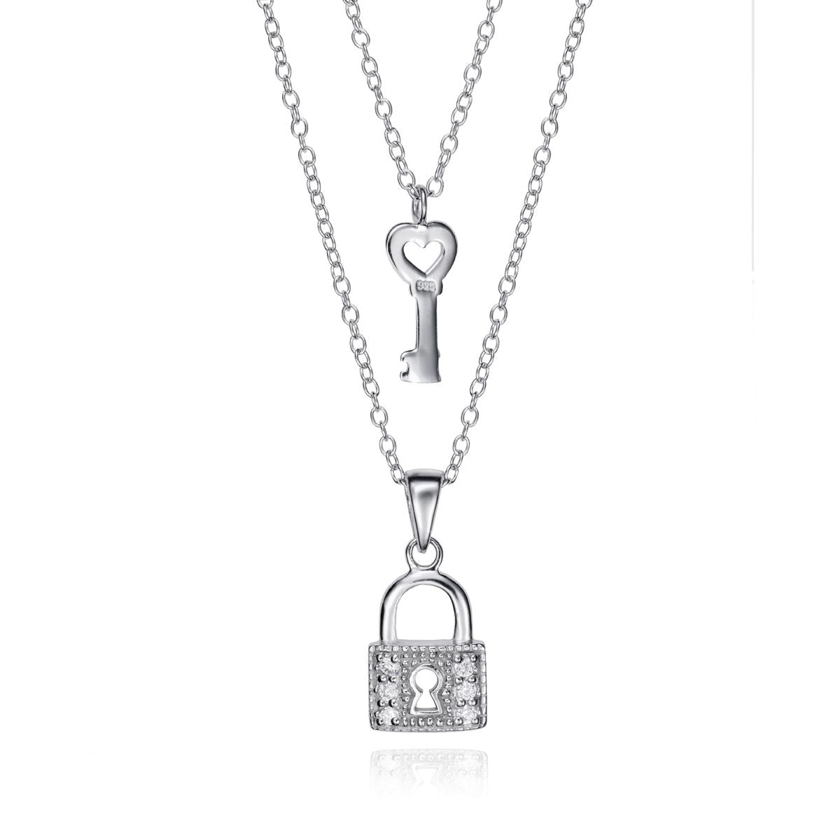 VICEROY JEWELS Mod. 5091C000-30 silver lady's necklace with key and lock charm, quartz analog, 3 ATM water resistance, in official box