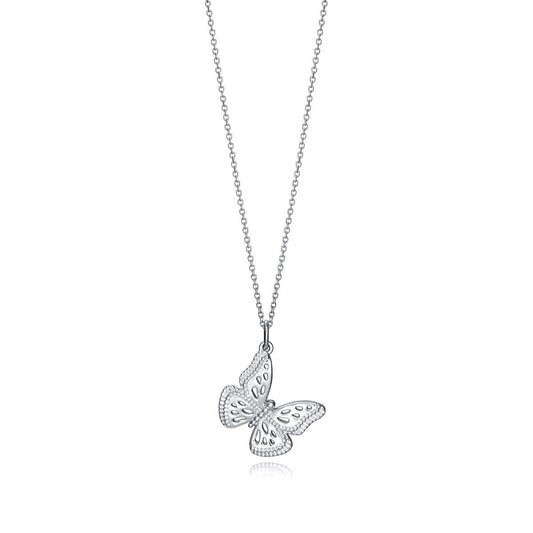 VICEROY JEWELS Mod. 61071C000-00 Silver 925° necklace with butterfly pendant for ladies, quartz analog, water-resistant 5 ATM, in box.