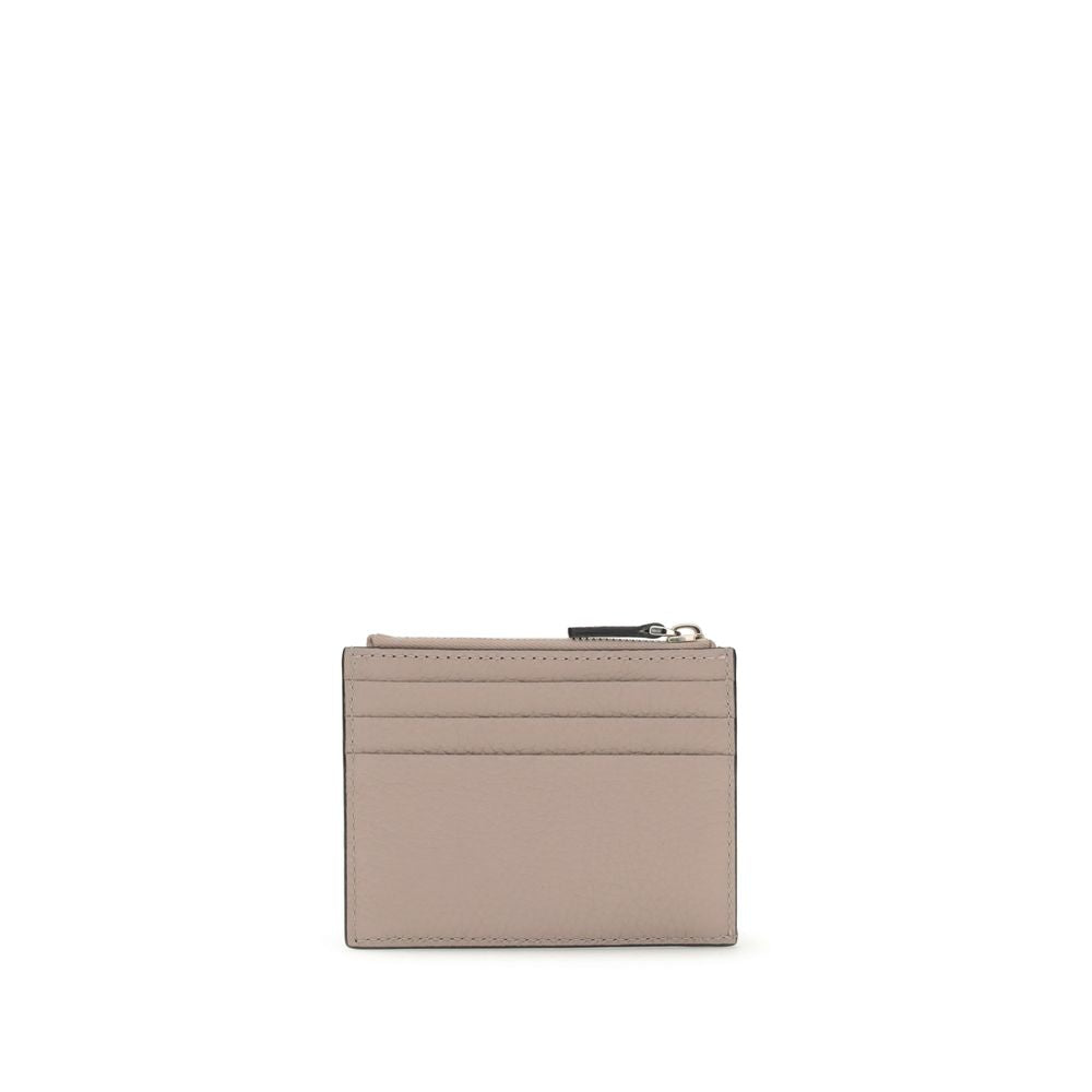 Valentino Garavani Multicolor Calf Leather Bos Taurus Wallet with studs and card slots for elegant everyday style.