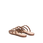 Valentino Garavani Rockstud Low Slide Sandal in Laminated Nappa Leather Sandals