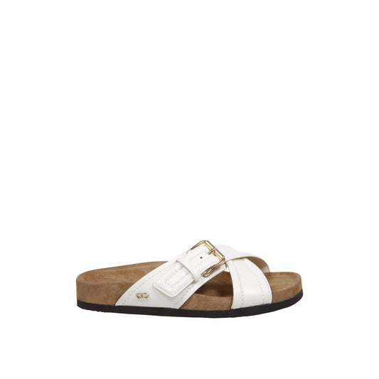 Valentino Garavani White Calfskin Strap-On Sandals