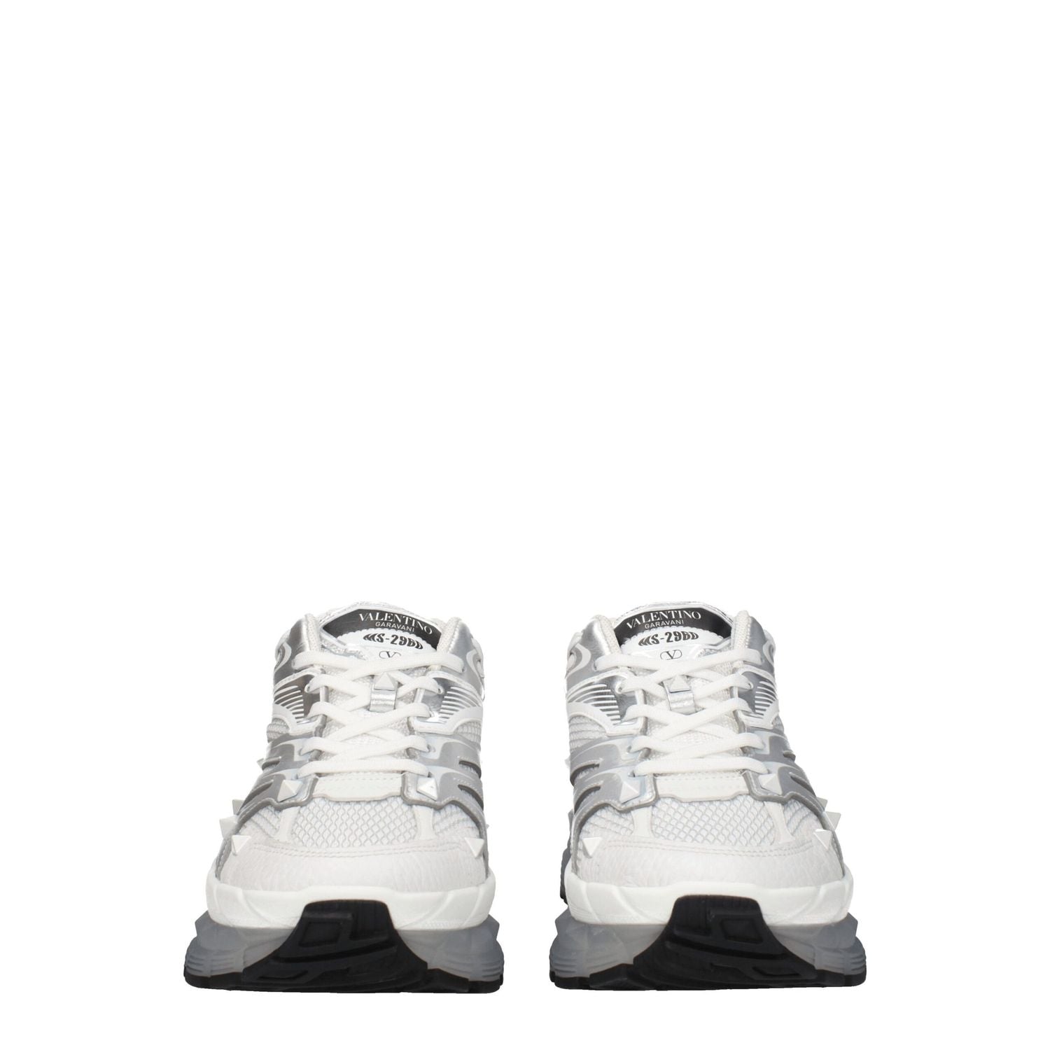 Valentino Garavani White Fabric Athletic Sneakers