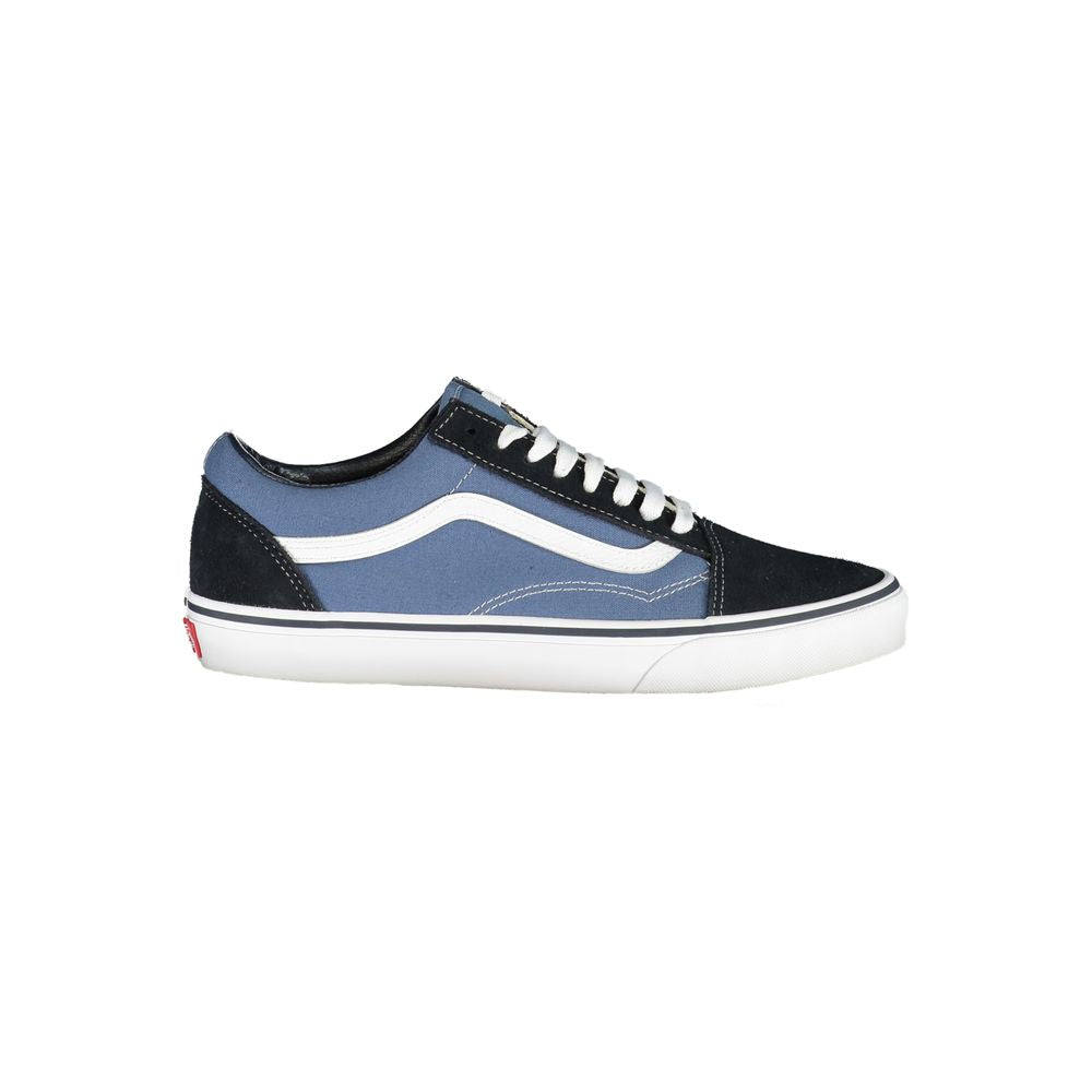 Vans Blue Leather Men Sneaker with classic design and contrasting details, perfect for streetwear fashion enthusiasts.