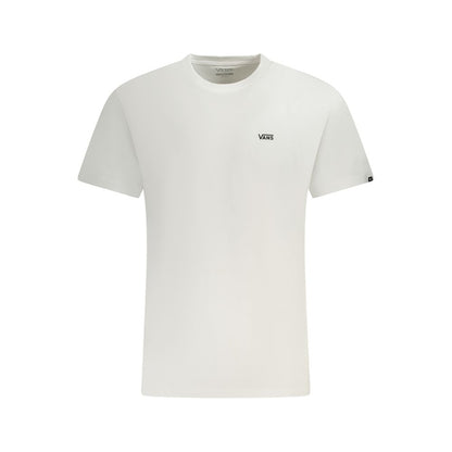 Vans White Cotton T-Shirt, short sleeve, classic fit, crew neck with logo print.
