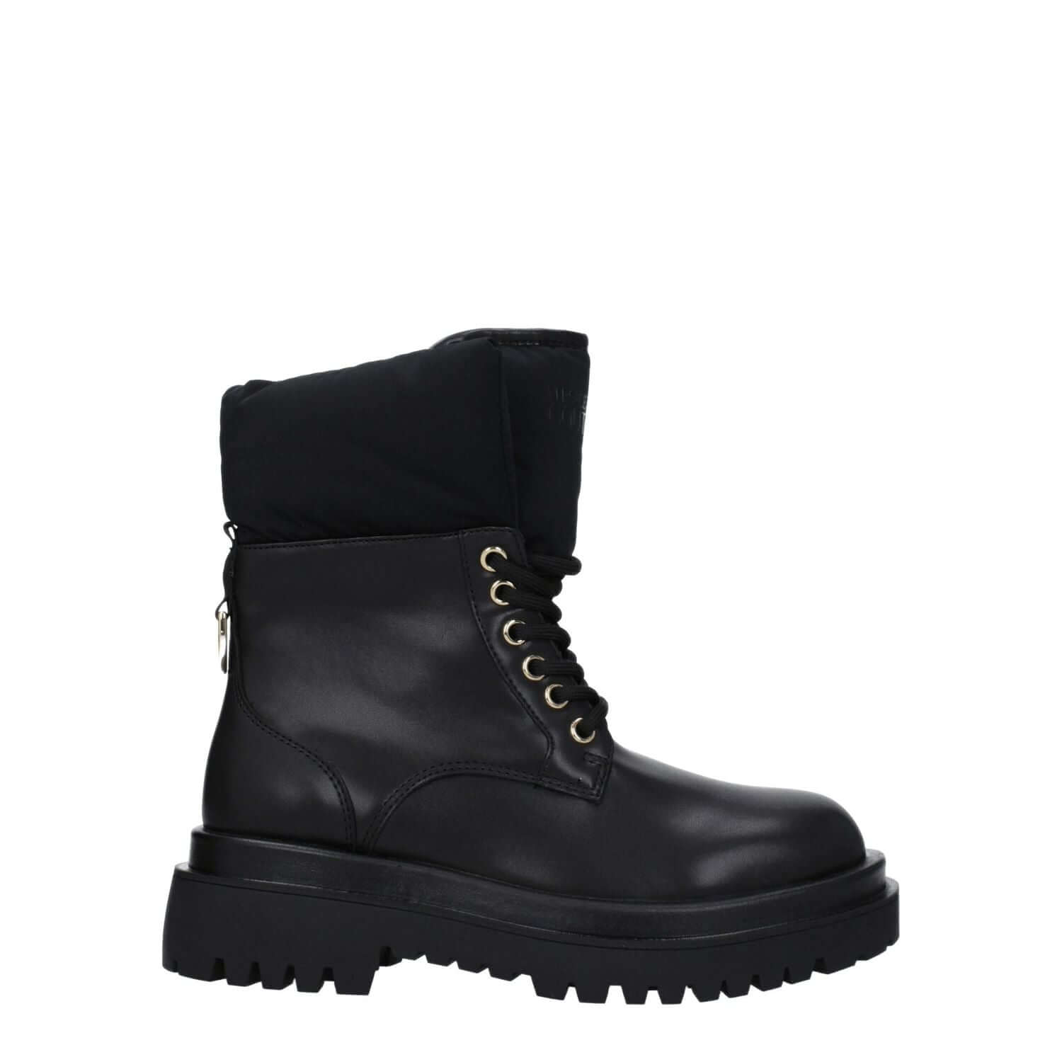 Versace Jeans Black Polyethylene Ankle Boots