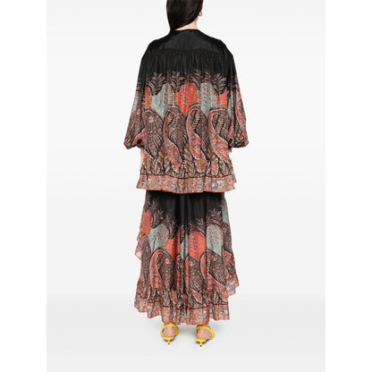 Zimmermann Rhiannon Ruffle Blouse with Puff Sleeves Shirts